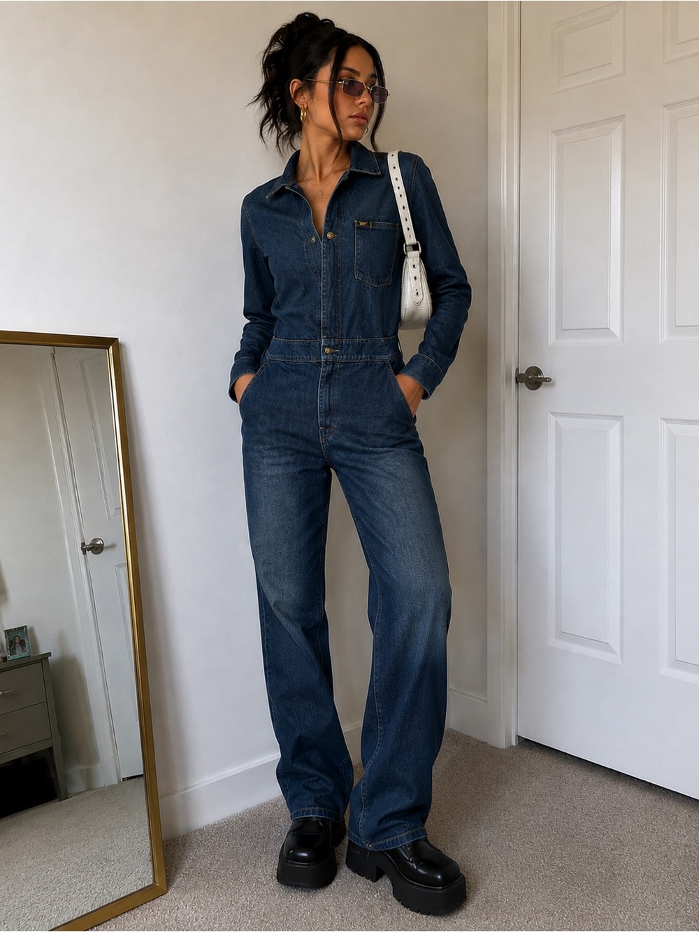 Lee Union-Alls Dark Blue Denim Women’s Jumpsuit Overalls